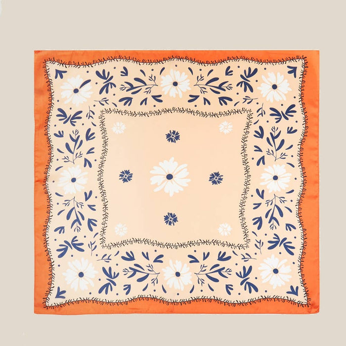 Flower Pattern Bandana Scarf