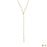 18K Gold PVD Stainless Steel Y Paperclip Necklace with Pearl