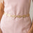 Textured Flower Link Chain Belt