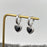 Heart Zircon 18K Golden Stainles Steel Huggie Earrings - FGS