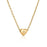 Stainless Steel Heart-shaped Alphabet Pendant Necklace