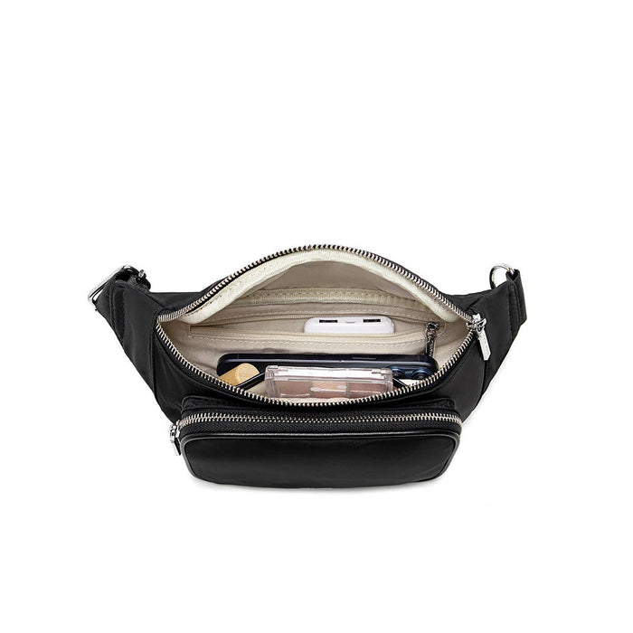 Aaliyah - Recycled Nylon Fanny Pack - Black Nylon