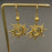 Vortex Sun 18K Gold Plated S.Steel Dangle Earrings - FGS