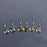 Geometric Dangle Earrings Inlaid with Natural Stone