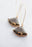 Large Brown Glass Earrings | Long Gold Earrings