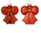 Orn Bow Red with Gold