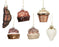 Orn Cupcake, Eclair, Strawberry