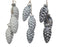 Orn Pine Cone Cluster Blue/White