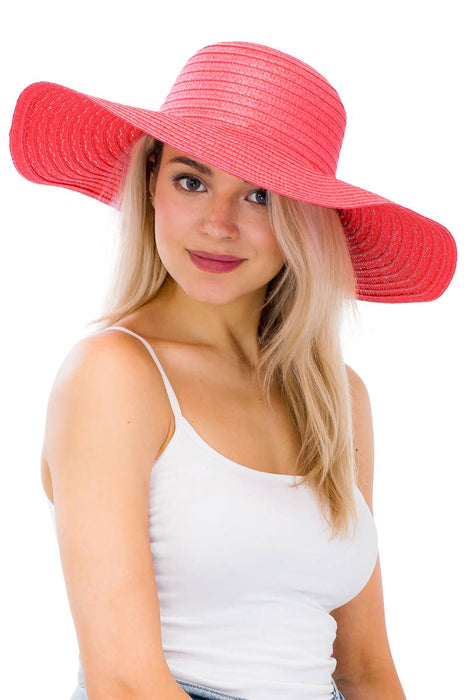 Thin Light-Weight Floppy Straw Beach Sun Hat