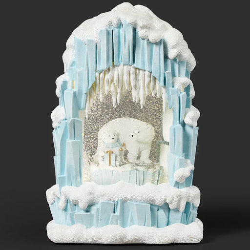 Lit Swirl 10" Igloo w/Polar Bear Scene