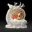 Lighted Swirl Deer w/Santa and Sleigh Inside