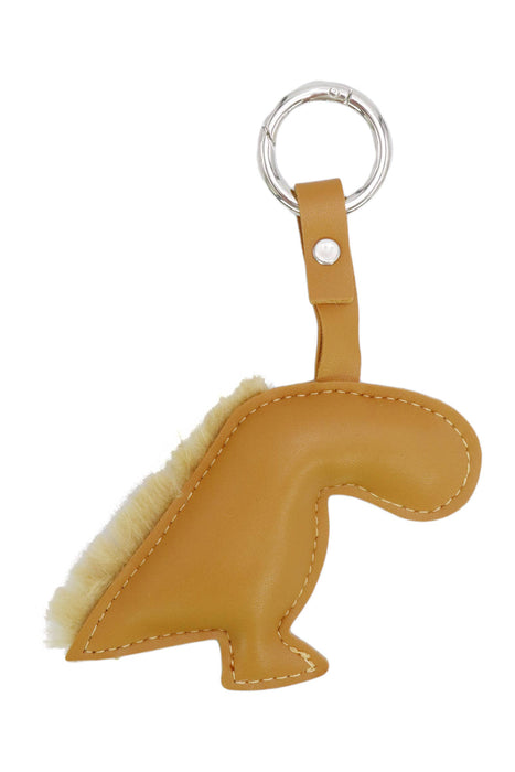 Dinosaur Vegan Leatherwork Metal Key Ring