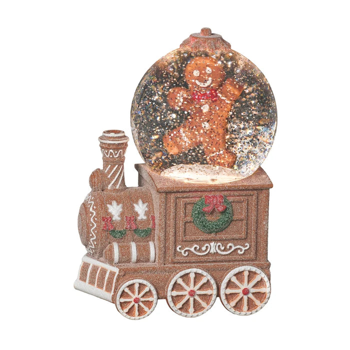 Lighted Swirl Rotating Gingerbread Train