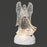 Lighted swirl Mini Angel w/Snow base