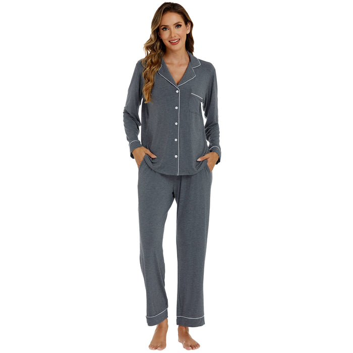 Women's Bamboo Viscose Long-Sleeve Pajama Set