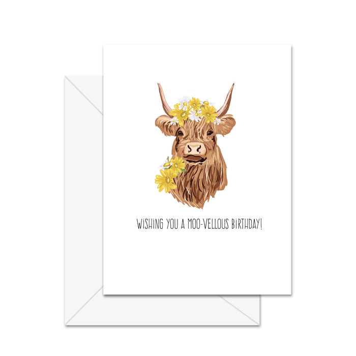 Wishing You A Moo-Vellous Birthday! - Greeting Card