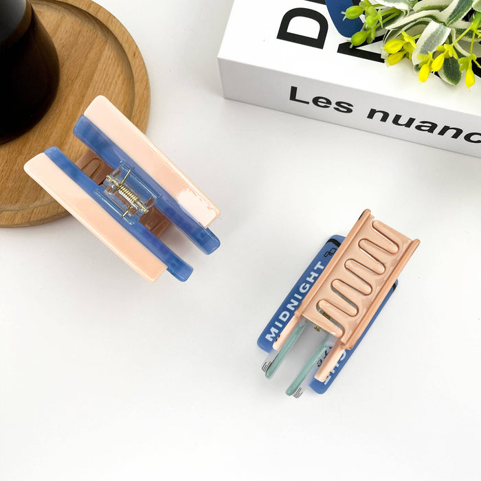 Stacked Book Hair Clip,Acetate Claw Clip