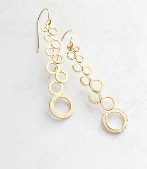 Bubble Dangle Earrings - Gold