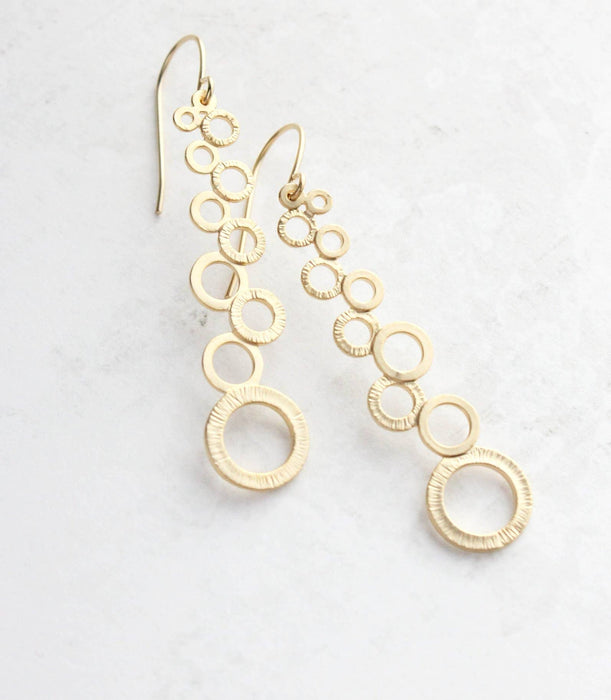 Bubble Dangle Earrings - Gold