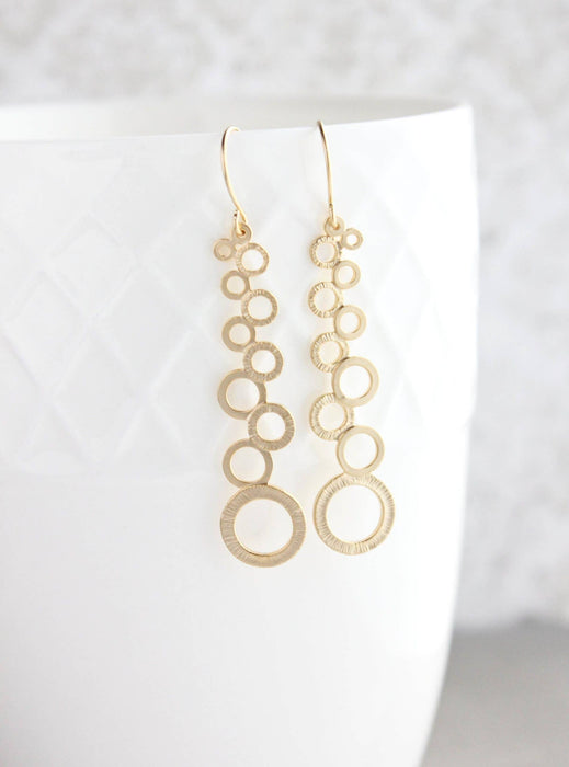 Bubble Dangle Earrings - Gold