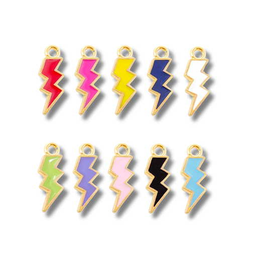 Lightening Bolt Colored Charm