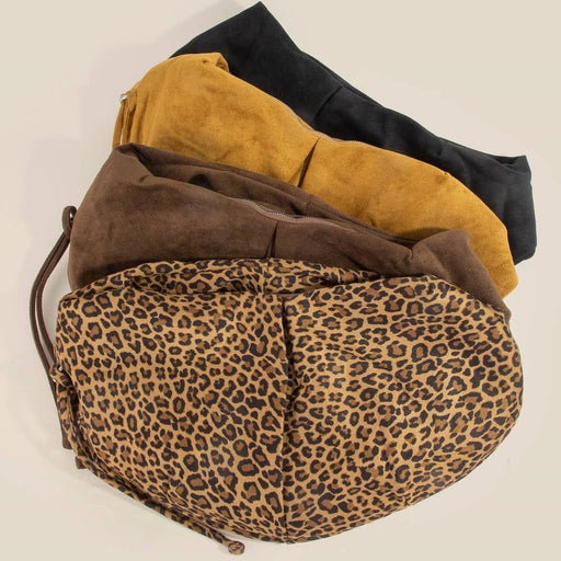 Suede Baggy Hobo Shoulder Bag