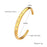 Multi Style 18K Gold Plated Stainless Steel Cuff Bangles-FGS