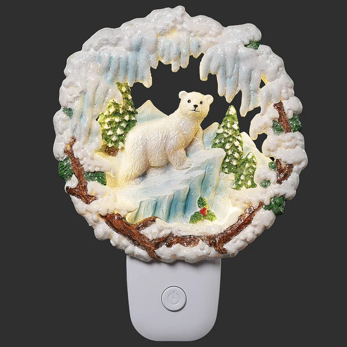 Night-Light-Polar Bear Winter Scene