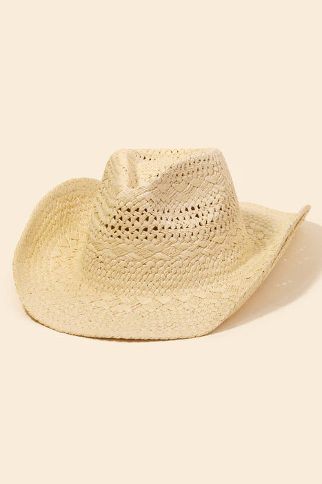 Straw Braided Western Cowboy Hat