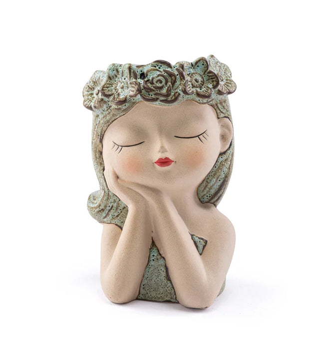 Pot Flower Girl Head