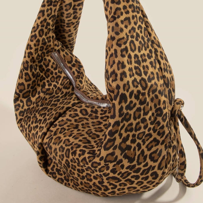 Suede Baggy Hobo Shoulder Bag