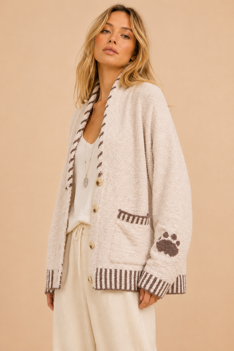 Moonlight Bear Cozy Knit Cardigan