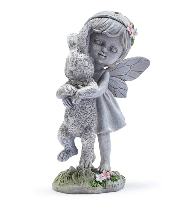 Statue Fairy Holding Bunny