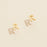 Initial Metal Stud Earrings 16 Assorted Pack