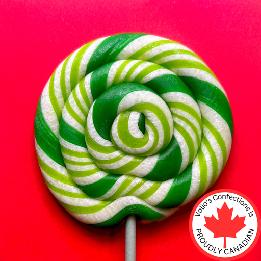 Green Apple Lime Handmade Whirl Pop - Case of 5