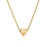 Stainless Steel Heart-shaped Alphabet Pendant Necklace