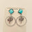 Western Style Sunflower Pendant Post Earrings - WJ