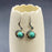 Geometric Dangle Earrings Inlaid with Natural Stone