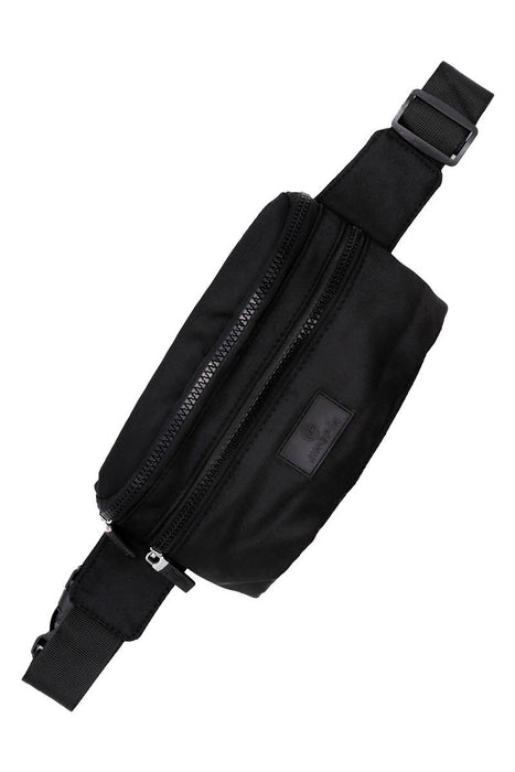 Black Double Zip Belt Bag Fanny Pack