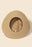 Straw Faux Leather Belt Strap Floppy Hat