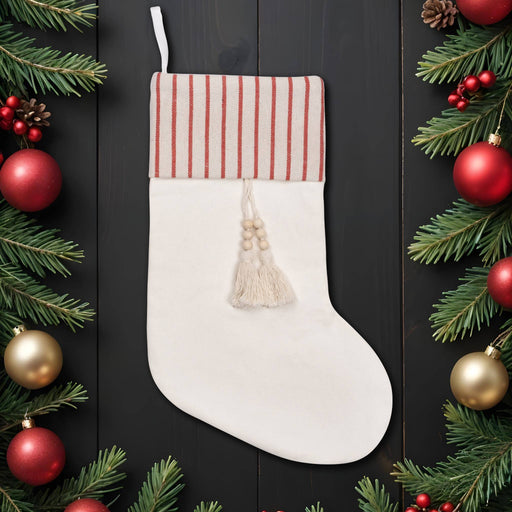Red Tassel Bohemian Christmas Stockings