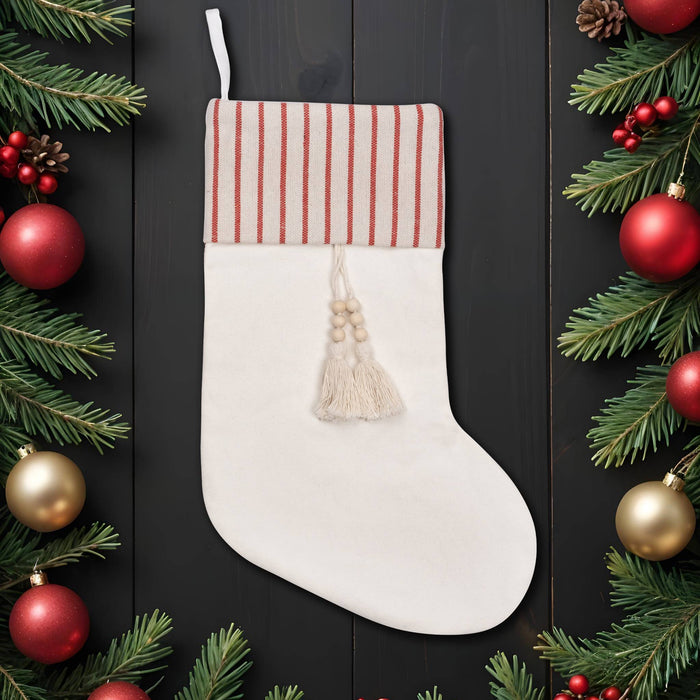 Red Tassel Bohemian Christmas Stockings