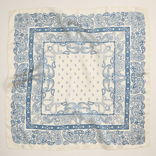 Silk Texture Paisley Bandana Square Scarf for Men & Women