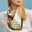 Geometric Square Scarf | Modern Abstract Print with Contrast Border