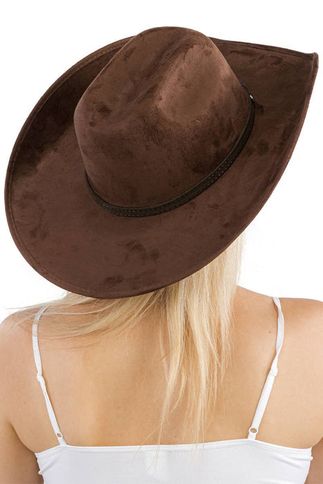 Faux Nubuck Suede Cutter Cowboy Hat
