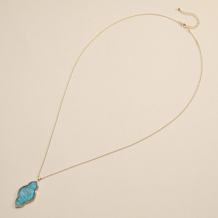 Iridescent Cloud-Shaped Pendant Necklace