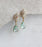 Glass Leaf Earrings | Rhinestone Studs | Gold