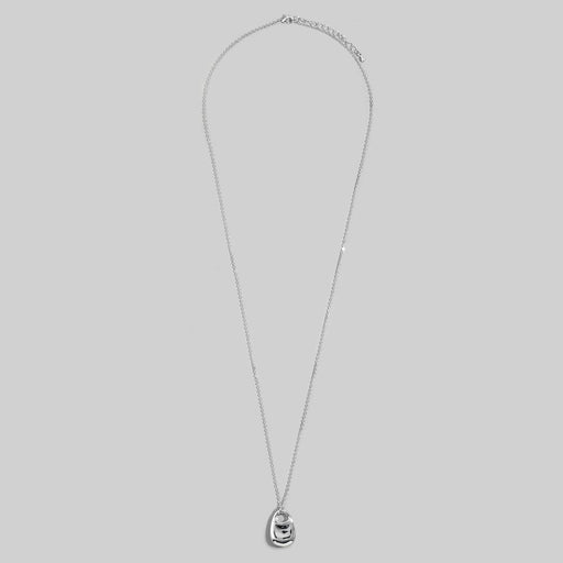 Oval Pendant Long Chain Necklace