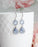 Light Blue Glass Dangle Earrings | Two Jewel Teardrop