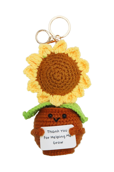 Large Emotional Support Pot Crochet Key Chain
